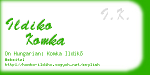 ildiko komka business card
